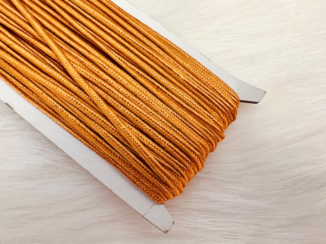 5.5 Yards 3mm Rusty Color Original Viscose Soutache Braid Cord String