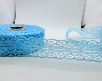 25mm-1 inch Blue Organza Lace Trim, Wedding Supply Lace, Tulle Lace Trim, Bridal Lace
