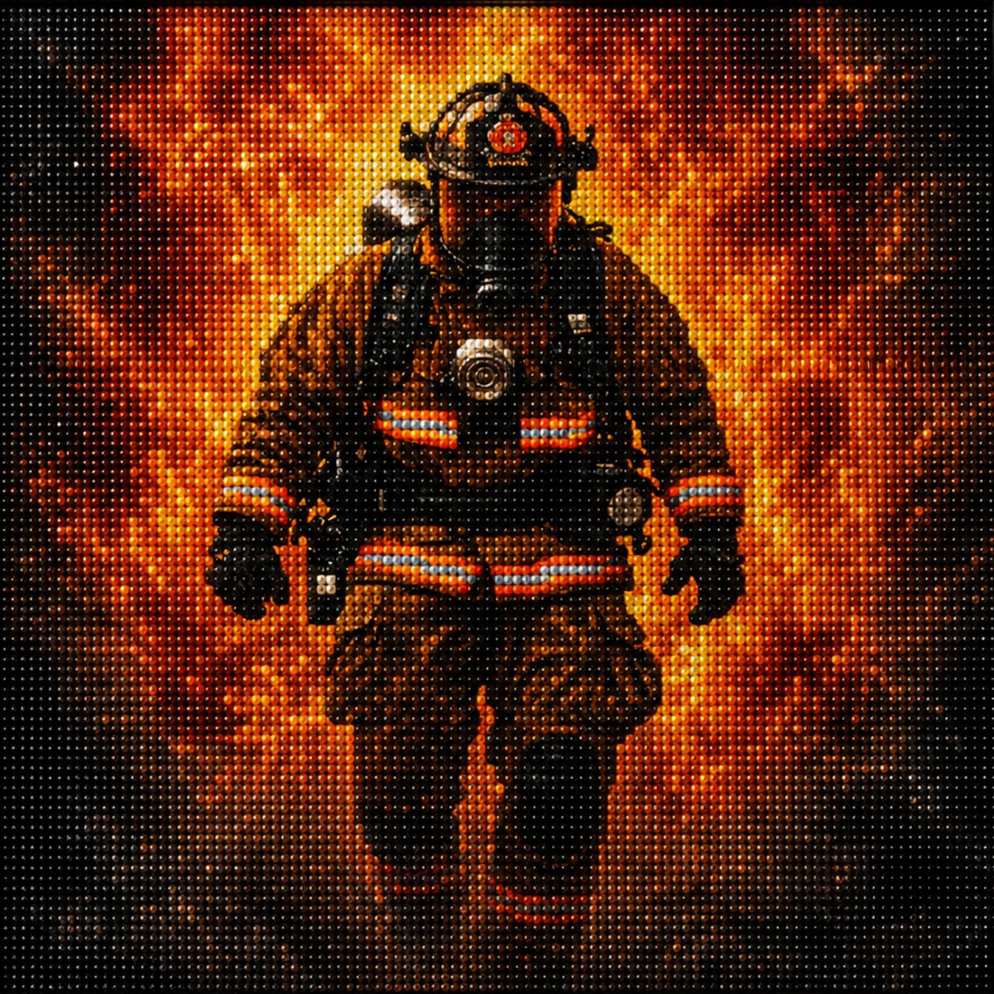 Firefighter Diamond Painting - Etsy