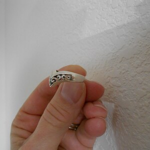Vintage sterling silver chevron ring. Ring enhancer, ring wrap. Stackable anniversary ring. Size six and a half. image 7