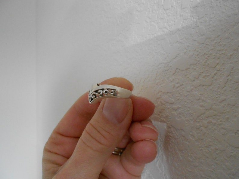 Vintage sterling silver chevron ring. Ring enhancer, ring wrap. Stackable anniversary ring. Size six and a half. image 7