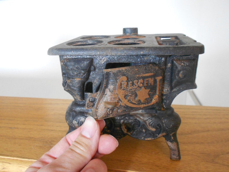 Vintage Crescent Cast Iron Toy Stove. Home Decor. Etsy