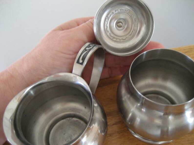 Vintage Oneida Cream and Sugar. Stainless. Set. Vintage Decor. Etsy