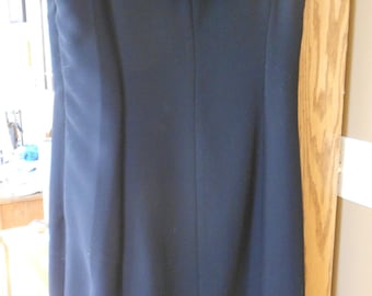 Vintage mother of the bride dress.  Black sheath dress size 10 Misses.  Formal black beaded dress.