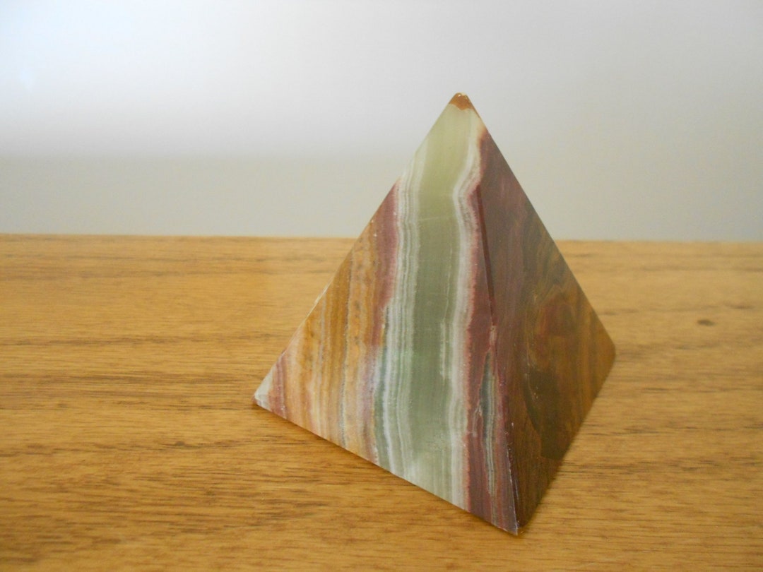 Vintage Quartz Paperweight. Pyramid Weight. Etsy