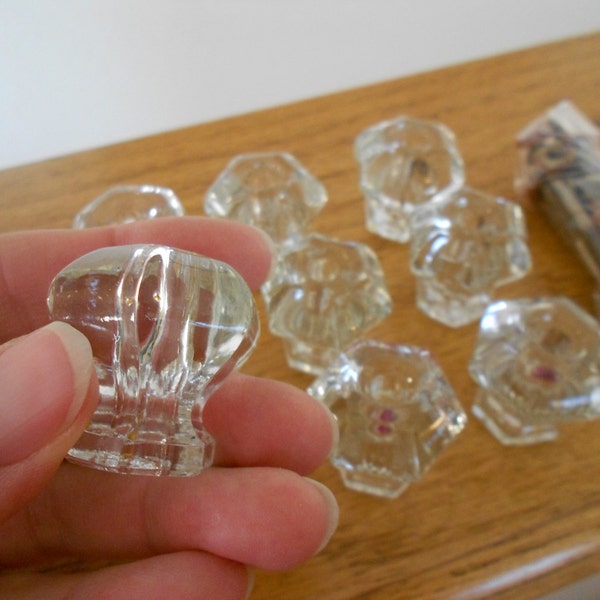 Vintage glass knobs.  Group.  Dresser knobs.  Lot.