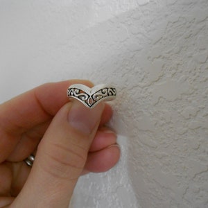 Vintage sterling silver chevron ring. Ring enhancer, ring wrap. Stackable anniversary ring. Size six and a half. image 6