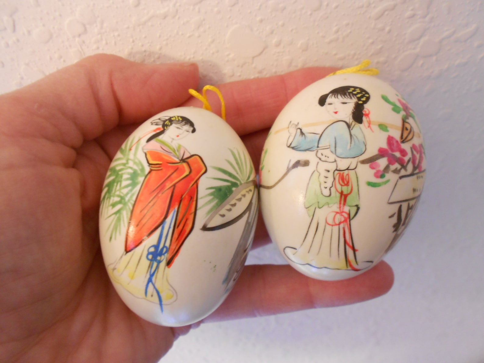 Vintage Oriental Painted Eggs. Hand Painted Chinese Eggs. Egg - Etsy