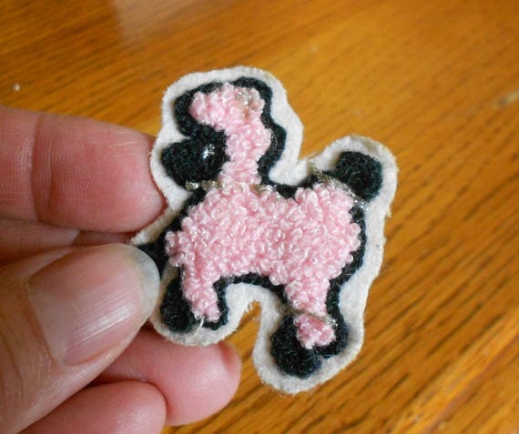 Vintage poodle brooch. Puppy pin. 50s jewelry.
