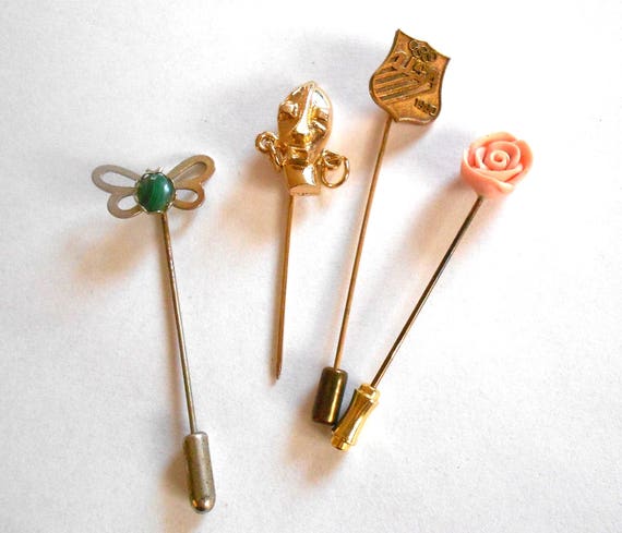 Vintage stick pins.  1980 Olympics pin.  Gold.  P… - image 1