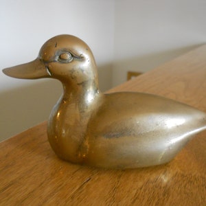 Made in India brass duck figurine.