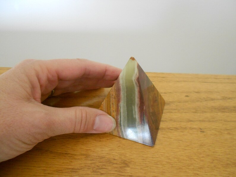 Vintage Quartz Paperweight. Pyramid Weight. Etsy