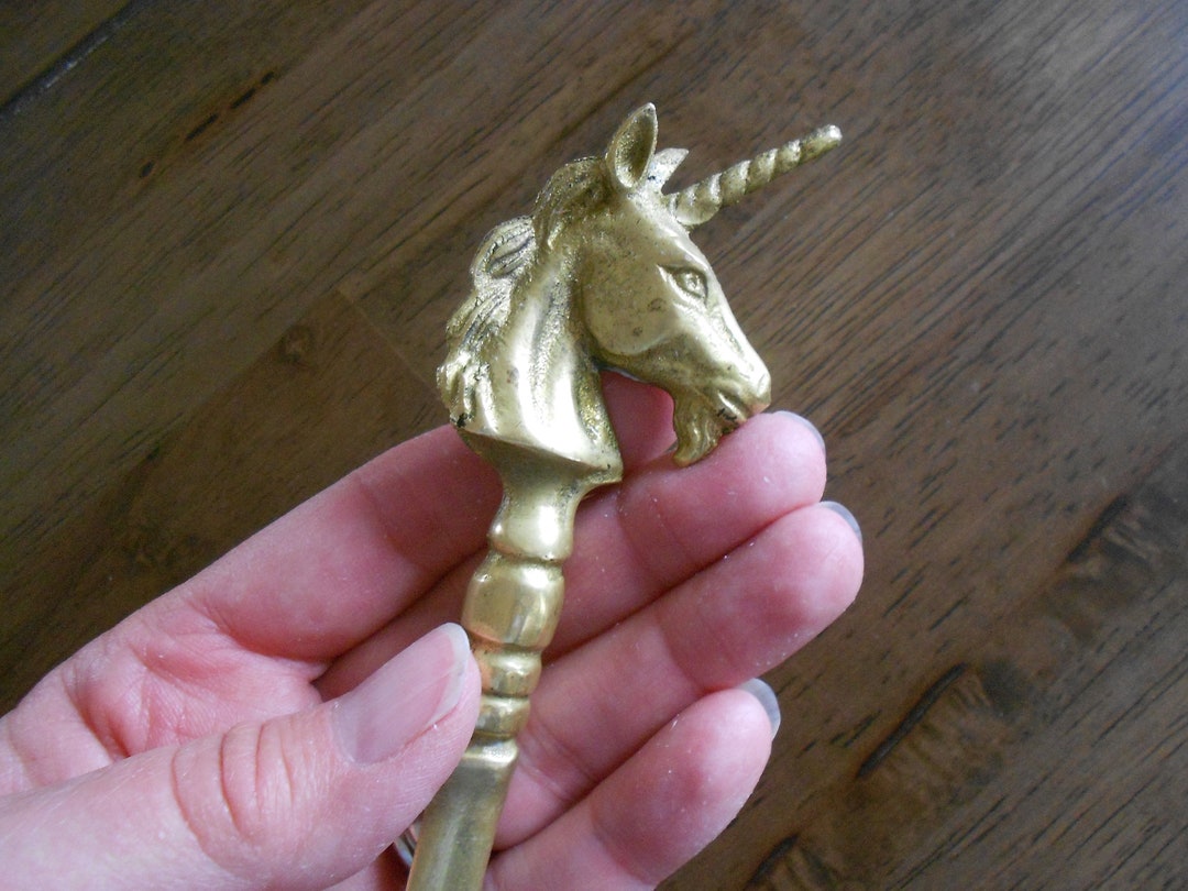 Vintage Brass Unicorn Letter Opener. Solid Brass Figurine. Etsy