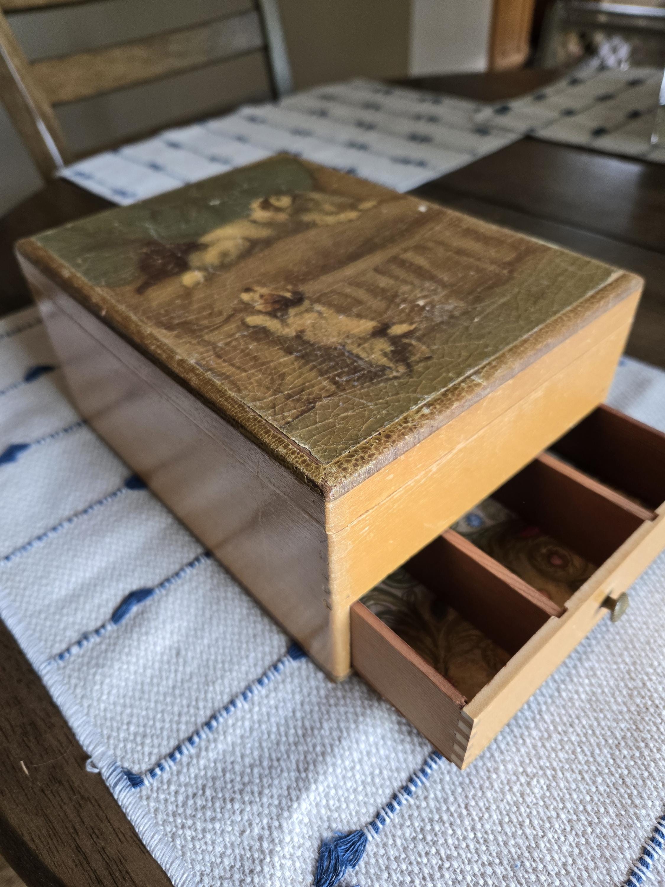 Antique Vintage Wood Boxes With Dividers - Etsy