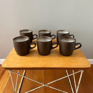Vintage Edith Heath Ceramics Beachstone Stacking Mug - Six Available