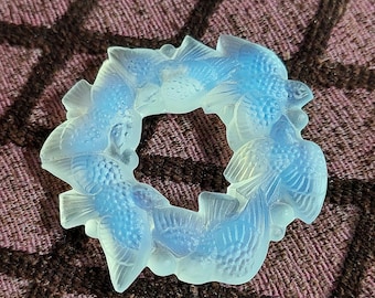 Vintage Sabino Art Glass "Wreath of Birds" figurine made in France.