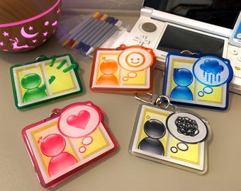 Tomodachi Life Frutiger Aero Keychain Retro Tech