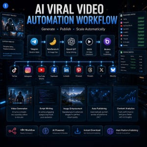 AI Viral Video Automation Workflow | NanoBanana, VEO3 & Blotato n8n Template | Multi-Platform AI Content System