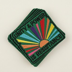 Unity & Power Embroidered Patch, Statement Patch “Resistance”, Activism Patch, Protest Patch, Equality Patch, Iron On Patch