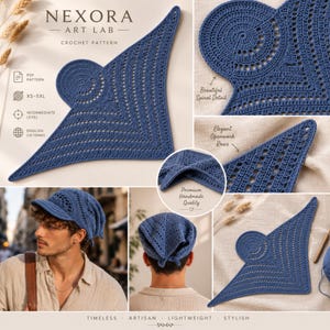 Crochet Bandana Cap Pattern PDF – Intermediate Skill, Step-by-Step Instructions, Boho Summer Design | Nexora Crafts
