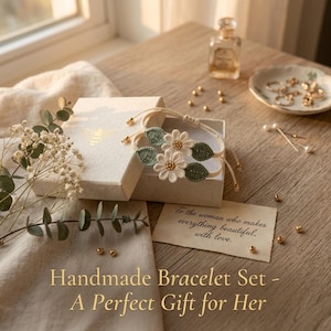 Crochet Daisy Bracelet Pattern PDF | Adjustable Floral Boho Jewelry Tutorial (Digital Download)