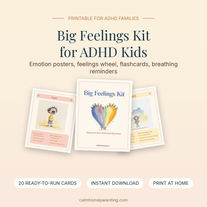 Calm Home Parenting printable for ADHD families - product overview