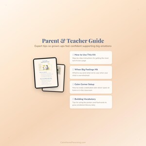 Kit para gestionar las emociones en niños con TDAH: pósteres para la regulación emocional y herramientas para calmarse. Para niños neurodivergentes de 3 a 8 años. Descarga digital. imagen 8