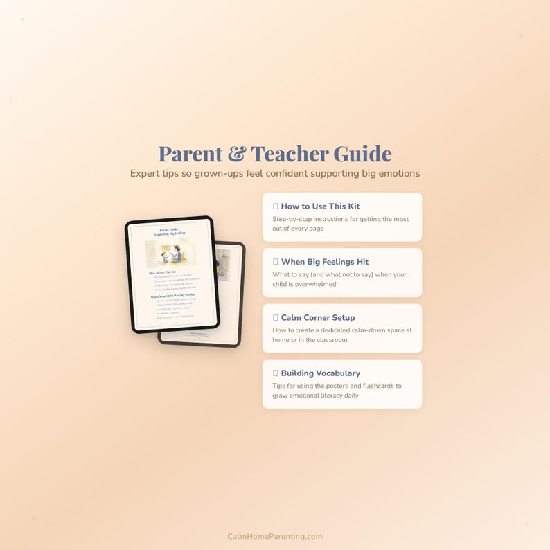 Kit para gestionar las emociones en niños con TDAH: pósteres para la regulación emocional y herramientas para calmarse. Para niños neurodivergentes de 3 a 8 años. Descarga digital. imagen 8
