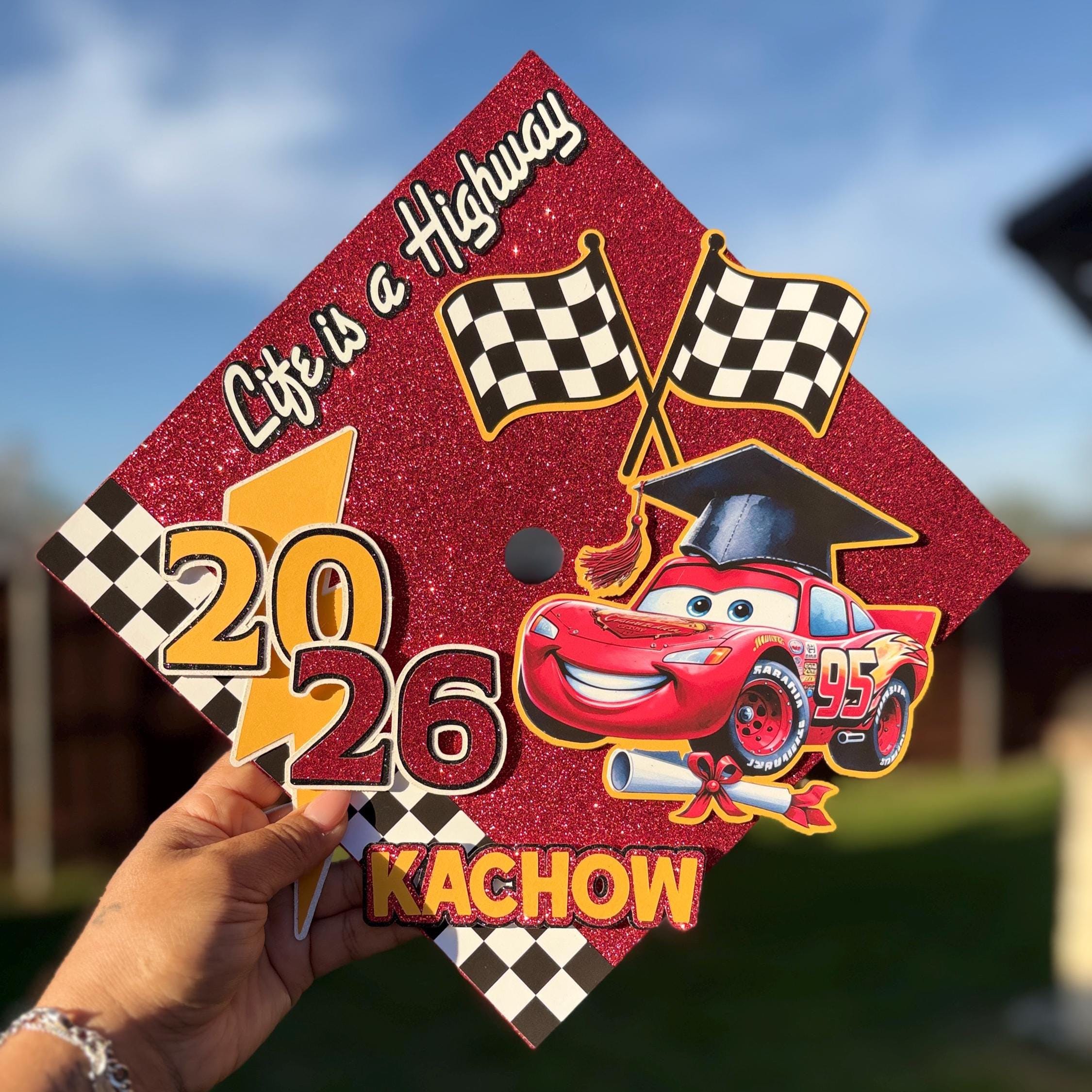 Grad Car Cap Graduation Cap Topper / Cars Topper / Graduation Cap for Boys - Etsy