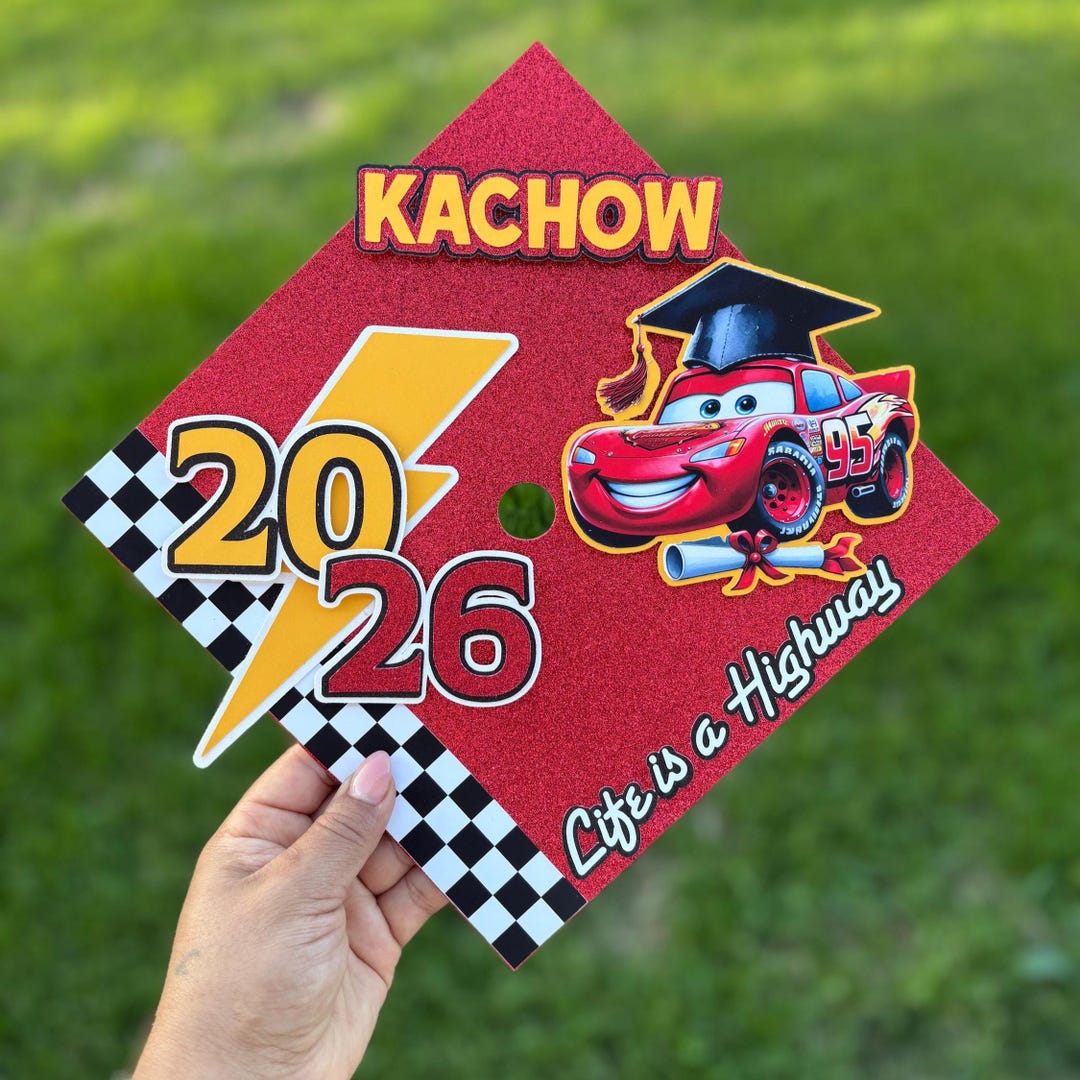Grad Car Cap Graduation Cap Topper / Red Car / Red Car / Grad Cap Topper for Boys - Etsy