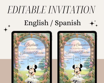 Minnie | doop | Verjaardagsuitnodiging