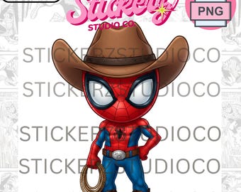 Spidey cowboy PNG  | vaquero spider-man | digital PNG