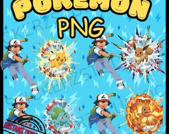 Pokemon Png Bundle | Pokemon Clipart Files| Pikachu Png | charmander PNG | Pokemon Ball PNG | Bulbasaur Pokemon PNG