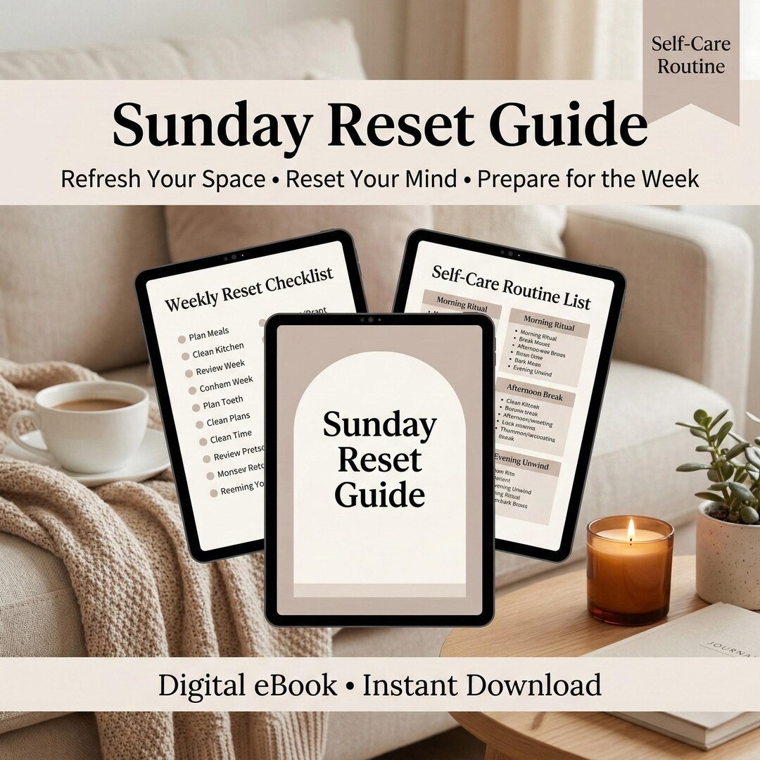 Sunday Reset Guide Printable | Weekly Routine Planner & Organization ...