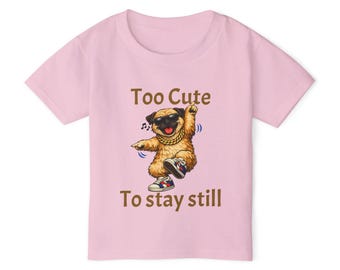 Dancing Pug Toddler T-Shirt | Kids Dog Tee, Too Still