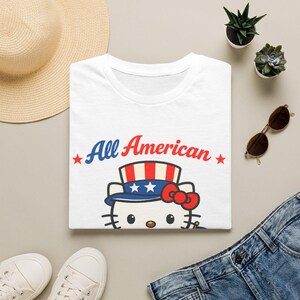 All American Hello Kitty T-Shirt | USA 1776 Patriotic Tee image 2