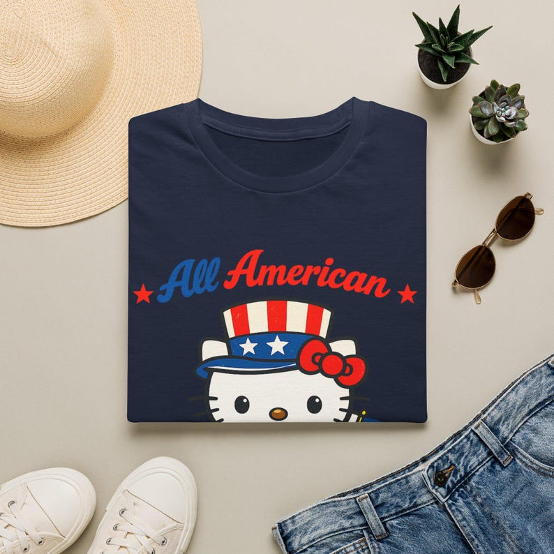 All American Hello Kitty T-Shirt | USA 1776 Patriotic Tee image 5