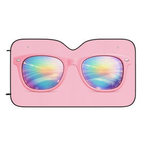 Rosa Sonnenbrillen-Auto Sonnenblende | Frontscheibe Sonnenschutz, UV reflektierend