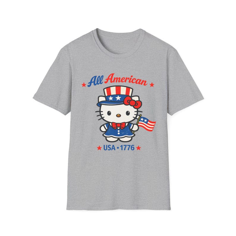 All American Hello Kitty T-Shirt | USA 1776 Patriotic Tee image 9