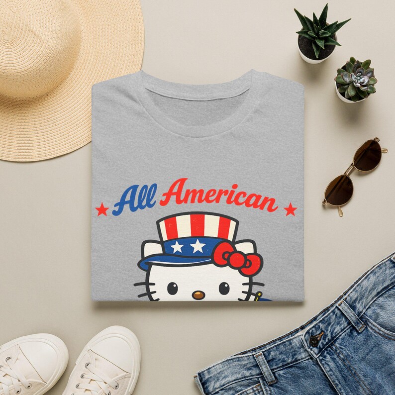 All American Hello Kitty T-Shirt | USA 1776 Patriotic Tee image 3