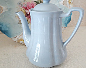 Vintage Mini Coffee Pot, by Johnson Brothers, Greydawn Blue, Discontinued China, Circa 1925 - 1987