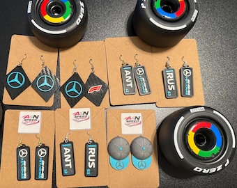 Formula 1 - Mercedes Custom Earrings