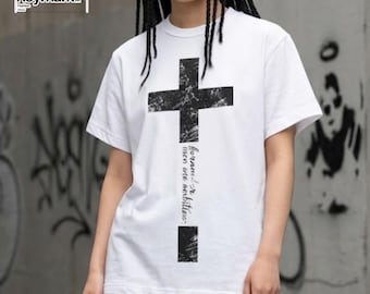 Cross Graphic Shirt | Loose Short Sleeve Top | Daily Wear | Y2K Streetwear Style