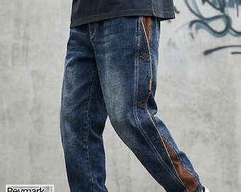 Washed Jogger Pants | Casual Straight Leg Jeans | Daily Wear | Y2K Streetwear Style