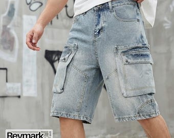 Loose Cargo Shorts | Wide Leg Cropped Pants | Daily Wear | Minimalist Street Style