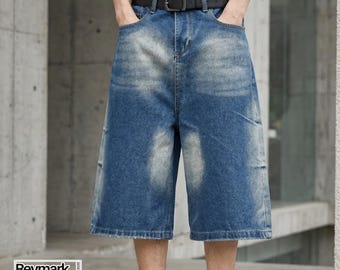 Denim Cropped Pants | Baggy Wide Leg Shorts | Daily Wear | Y2K Streetwear Style