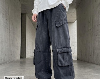 Baggy Cargo Pants | Casual Wide Leg Jeans | Daily Wear | Y2K Streetwear Fashion