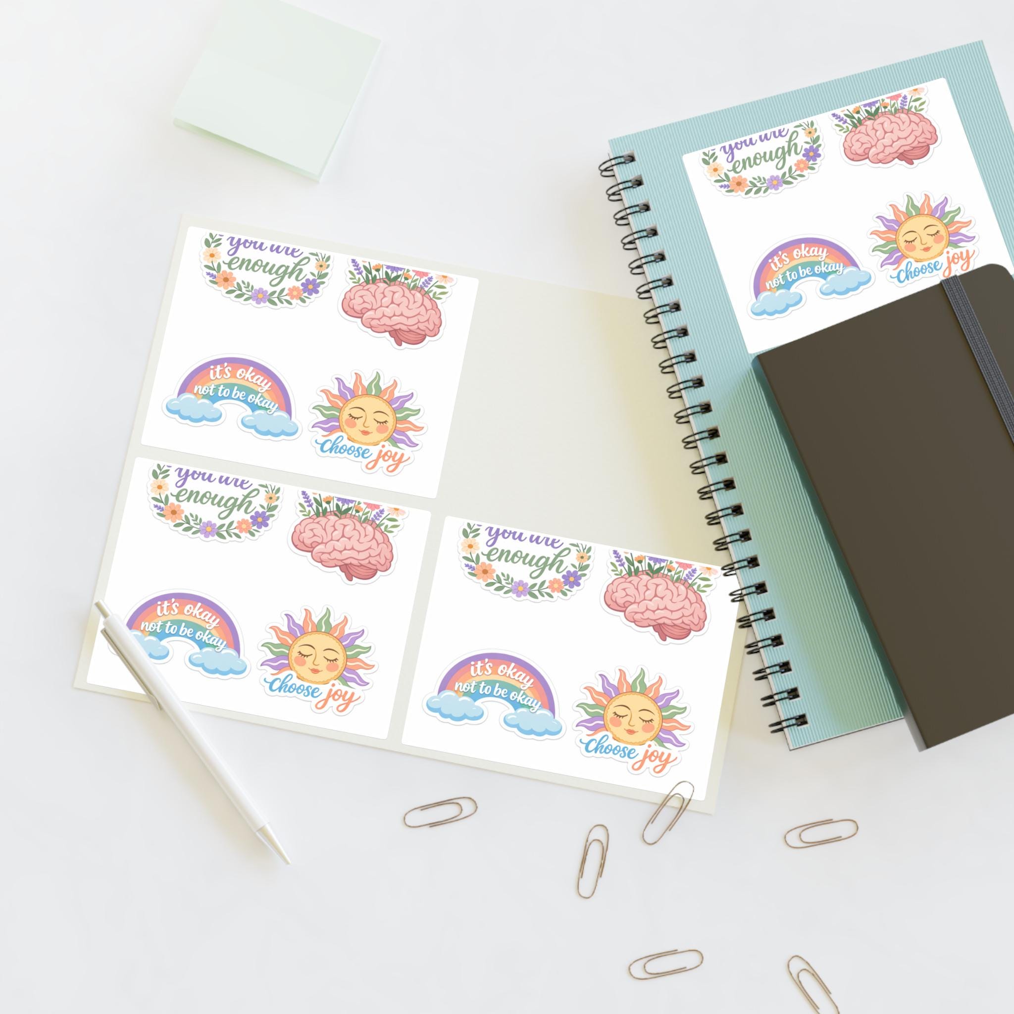 Mental Health Statement Sticker Sheet | Large Kiss-cut Vinyl | You Are ...