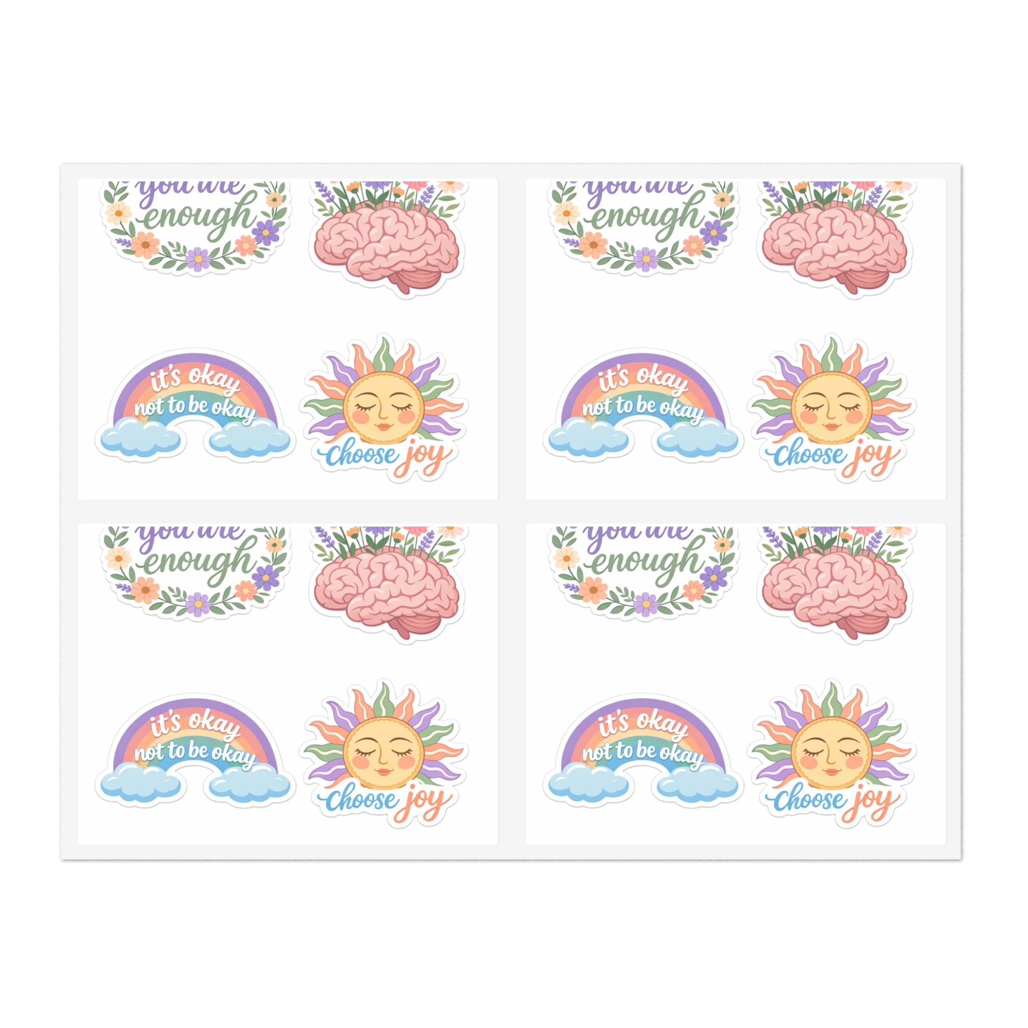 Mental Health Statement Sticker Sheet | Large Kiss-cut Vinyl | You Are ...