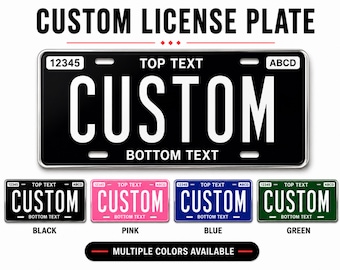Custom License Plate How to Order Guide, Personalized Novelty Plate Instructions, Same Day Shipping Car Garage Decor Gift